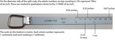 100 TH 2 Meter Diameter Tape Measure , Imperial Metric Pipe