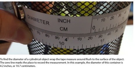 Perfect Pi Diameter Circumference Tape Measure - Imperial And